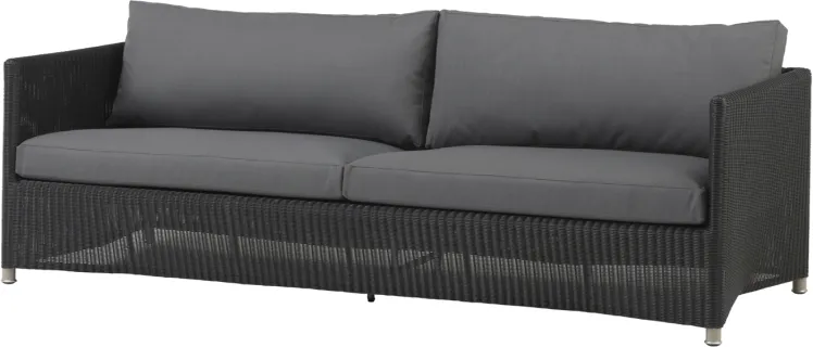 Gartenbank Cane-line �Diamond� 3er Loungesofa Korbsofa, Rattan inkl. Kissen